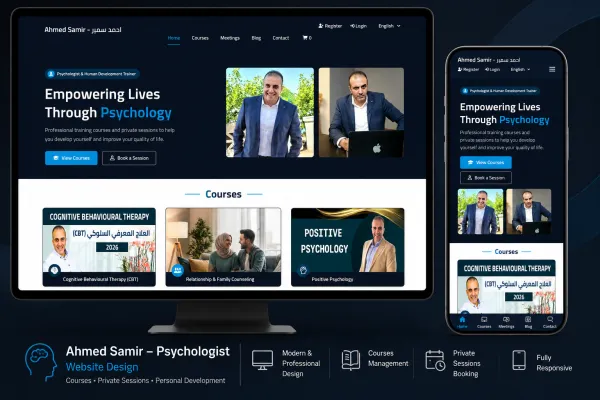  Website Development – Courses & Private Session Booking Platform 